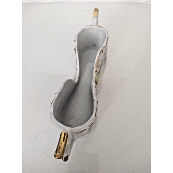 Antique Hand Painted Porcelain Spoon Rest Holder 1900's 8.25 in - Picture 3 of 9